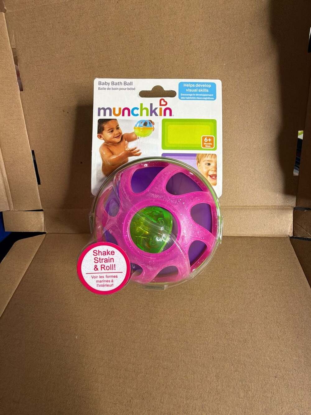 Munchkin Shake 'n Strain Bath Toy, Pink/Purple,